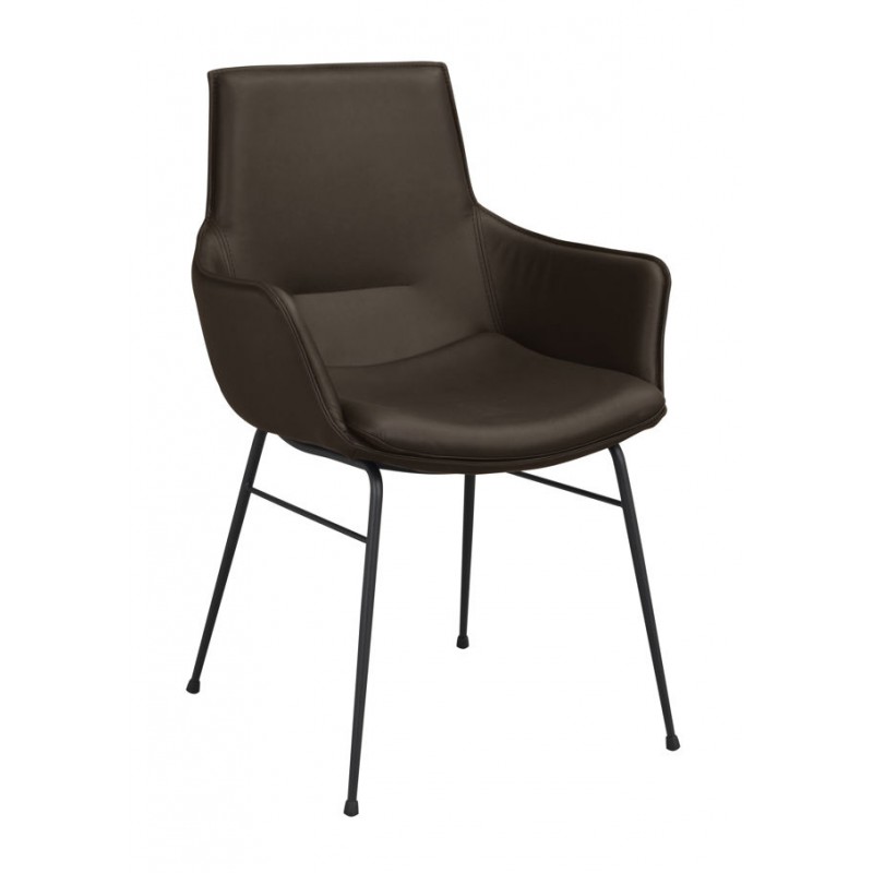 RO Lowell Fixed Arm Chair Brown/Black